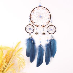 The Commitments Handmade Indian Wind Chimes Navy Blue Feather Indoor Vintage Wall Dreamcatcher