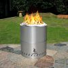 15 inch Smokeless Fire Pit Outdoor Wood Burning Portable Fire Pit Stainless Steel