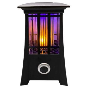 Solar Patio Lantern Bug Zapper, Â½ Acre Coverage, Led Flame Effect, Black,1 Pack