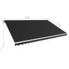 Manual Retractable Awning 196.9"x118.1" Anthracite