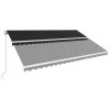 Manual Retractable Awning 196.9"x118.1" Anthracite