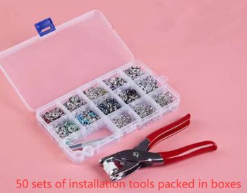 Colorful Five Claw Buckle Installation Tool Set (Option: Silver Buckles-A)