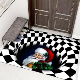 3D Clown Trap Visual Carpet Living Room Bedroom Floor Mat Halloween Carpet Sewer Manhole Cover Clown Horror Vortex Home Carpet (Color: M)