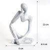 Nordic Art Abstract Thinker Statue Home Crafts Resin Statues Abstract Figure Sculpture Small Ornaments Office Home Desktop Decor