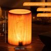 Retro Wood Table Lamp Creative Wood Grain Bedside Lamp Charging Night Light Wooden Base Vintage Desk Lamp Bedroom Birthday Gift