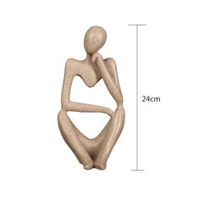 Nordic Abstract Thinker Statue Home Crafts Small Ornaments Resin Sculpture Statue Figurine Interior Office Home Modern Art Decor (Color: Type A2)