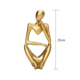 Nordic Abstract Thinker Statue Home Crafts Small Ornaments Resin Sculpture Statue Figurine Interior Office Home Modern Art Decor (Color: Type C2)