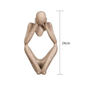 Nordic Abstract Thinker Statue Home Crafts Small Ornaments Resin Sculpture Statue Figurine Interior Office Home Modern Art Decor (Color: Type A3)