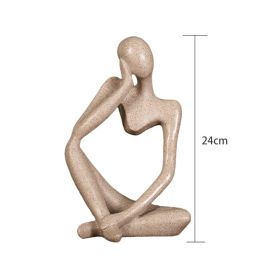 Nordic Abstract Thinker Statue Home Crafts Small Ornaments Resin Sculpture Statue Figurine Interior Office Home Modern Art Decor (Color: Type A1)