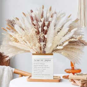 109pcs Natural Dried Pampa Grass Bouquet Large Phragmites Dried Flower Boho Home Decor Bouquet Room Holiday Wedding Party Decor (Color: 109pcs)