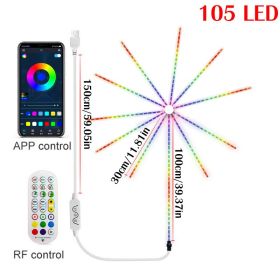 2023 Smart LED Light Strip 200 Modes DIY Firework Bluetooth Music Sound Sync APP Control Christmas Xmas Home Party Wedding Decor (Emitting Color: 105LED)