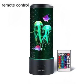 Fantasy Jellyfish Lamp 7 Color Aquarium Jellyfish Lamp Relaxing Mood Jellyfish LED Night Light Remote Control Home Decor Gifts (Lampshade Color: With remote control)