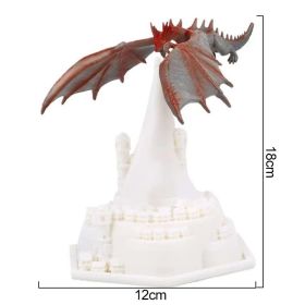 3D Printed LED Dragon Lamp Volcano Dragon Night Light Rechargeable Moon Lamps Night Lamp Teenager Room Decor Christmas Xmas Gift (Emitting Color: Upgrade Red)