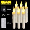 6/12/30pcs Floating LED Candles Remote Control Flameless Taper Candle Halloween Decor Party Birthday Wedding Christmas Supplies