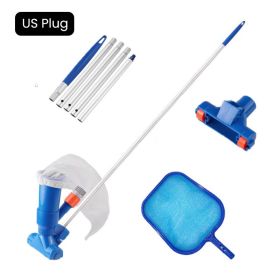 Outdoor Pool Vacuum Cleaning Kit Clean Pool Bottoms Net Pool Filter Swimming Pool Vacuum Cleaner Set Cleaning Skimmer Pool Tool (Color: A)