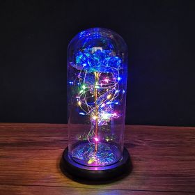 2023 LED Enchanted Galaxy Rose Eternal Rose Forever Rose In Glass Valentines Day Gift for Girlfriend Christmas Wedding Birthday (Color: Colorful Light2)