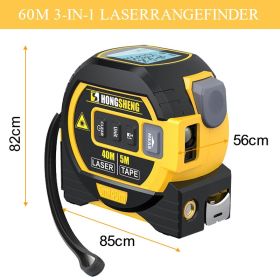 3 In 1 Laser Rangefinder LCD Display Distance Meter Infrared High-precision Intelligent Electronic Ruler Area Volumes Surveying (Ships From: China)