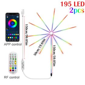 2023 Smart LED Light Strip 200 Modes DIY Firework Bluetooth Music Sound Sync APP Control Christmas Xmas Home Party Wedding Decor (Emitting Color: 195LED-2pcs)