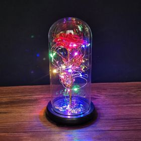 2023 LED Enchanted Galaxy Rose Eternal Rose Forever Rose In Glass Valentines Day Gift for Girlfriend Christmas Wedding Birthday (Color: Colorful Light1)