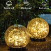 Solar Garden Light Cracked Glass Ball Lamps Outdoor Solar Courtyard Lights Waterproof Solar Lamp Balcony Yard Villa Street Decor