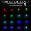 LED Diamond Night Light Table Lamp Rechargeable Touch Sensor Dimming Crystal Projection Light For Bedside Bedroom Restaurant Bar