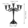 3/5-Arm Metal Plated Candle Holders Retro Candelabra European Style Simple Romantic Candlestick Pillar Wedding Party Centerpiece