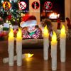 6/12/30pcs Floating LED Candles Remote Control Flameless Taper Candle Halloween Decor Party Birthday Wedding Christmas Supplies