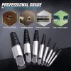 6/8Pcs Damaged Broken Screw Extractor Remover Metal Drill Bit Set Steel Durable Center Drill Damaged Bolts Easy Out Remover Tool