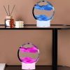 Creative RGB 3D Moving Sand Art Night Light Quicksand Painting Table Lamp LED Lights Hourglass Christmas Gift Home Office Decor