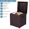 Free shipping 51gal 195L Outdoor Garden Plastic Storage Deck Box Chest Tools Cushions Toys Lockable Seat Waterproof  YJ