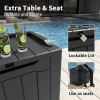 All-Weather 32 Gallon Patio Deck Box with Seat